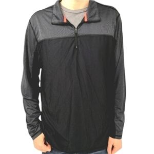 Calvin Klein Men’s L Black Performance Long Sleeve Jacket Pullover Top 1/4 Zip